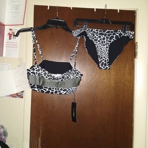 BEBE Leproard Bikini NWT
